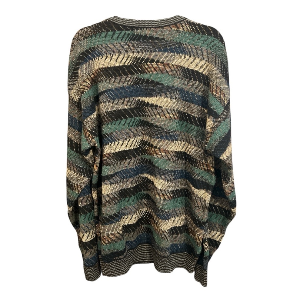 Vintage TSR USA Knit Sweater XLT USA 90s Abstract Earth Grandpa Retro Streetwear - Picture 3 of 6